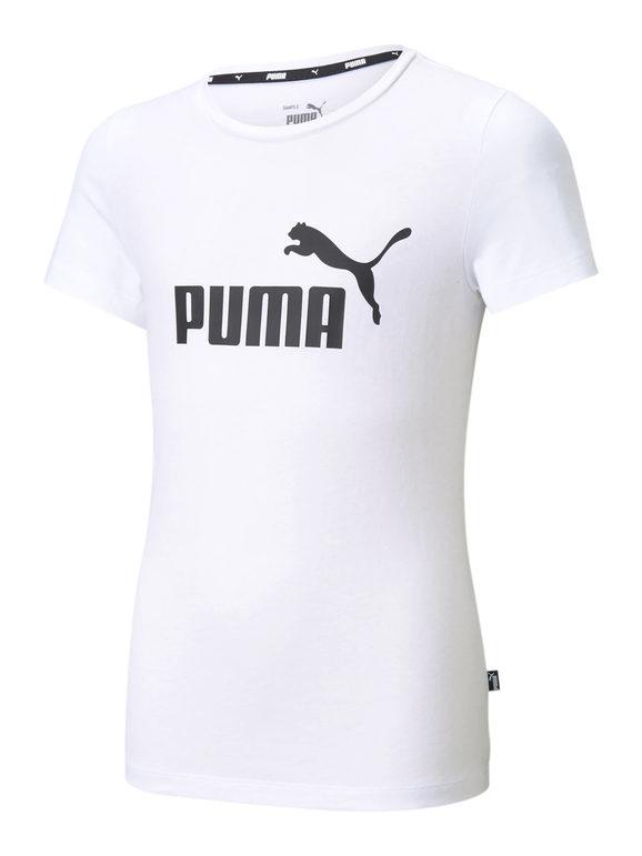 Puma Ess Logo Tee T-shirt bambina T-Shirt e Top bambina Bianco taglia 12