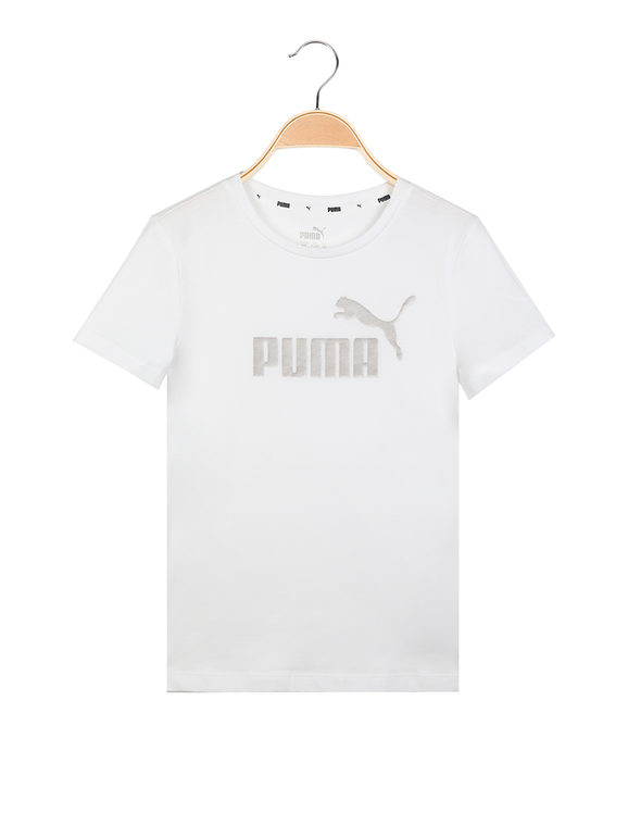 Puma ESS + LOGO TEE T-shirt sportiva da ragazza T-Shirt e Top bambina Bianco taglia 11/12