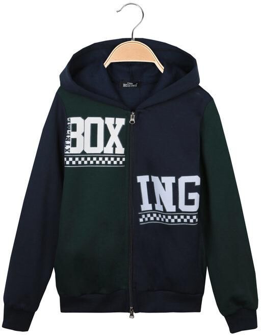 Xtreme Boxing Felpa con cappuccio e stampa scritte Felpe Pesanti bambino Blu taglia 08