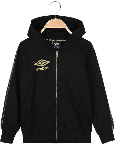 Umbro Felpa da ragazza con zip e cappuccio Felpe Pesanti bambina Nero taglia M