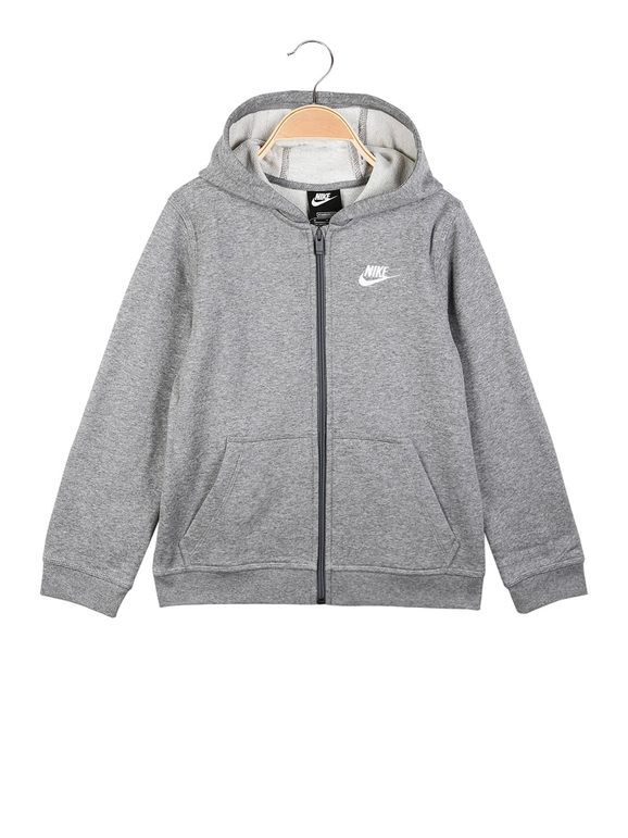 Nike Felpa da ragazzo con cappuccio e zip Felpe bambino Grigio taglia M