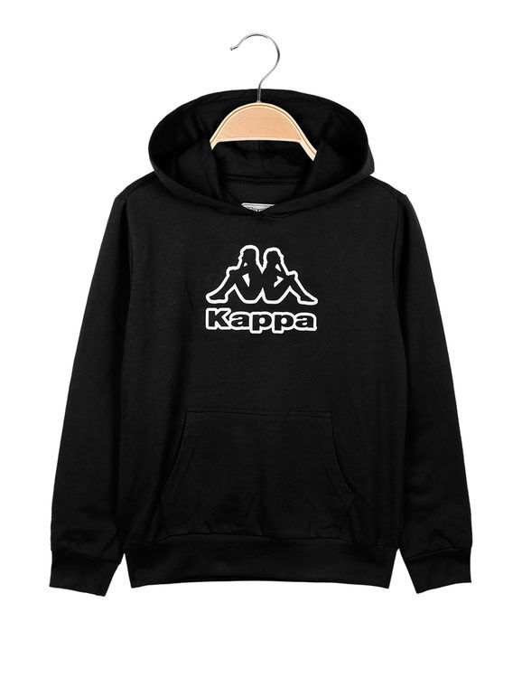 Kappa Felpa leggera con cappuccio da ragazzi Felpe Leggere unisex bambino Nero taglia 08