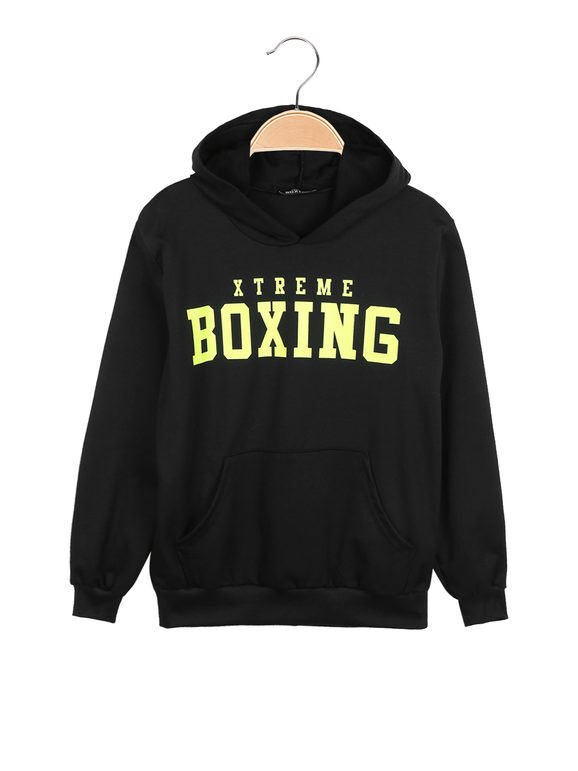 Xtreme Boxing Felpa leggera con cappuccio da ragazzo Felpe Leggere bambino Nero taglia 12