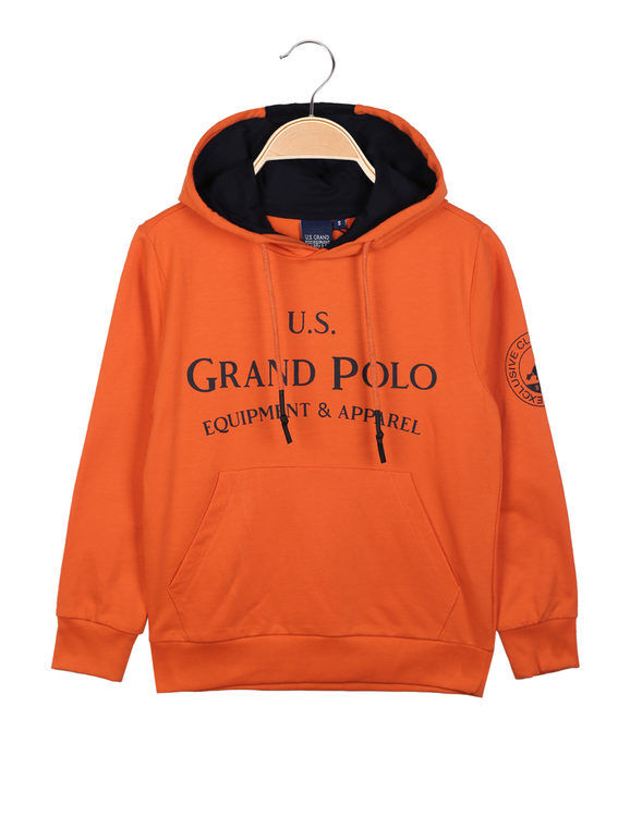 U.S. Grand Polo Felpa ragazzo con cappuccio Felpe Leggere bambino Arancione taglia M