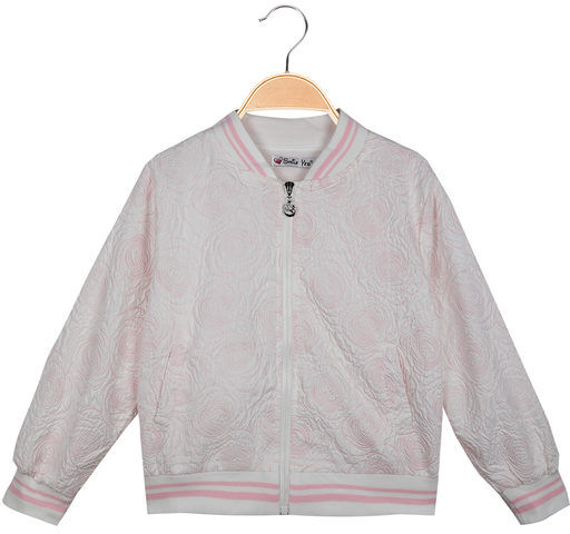 Smile Yes Giacca da bambina modello bomber con ricami Giacche Leggere bambina Rosa taglia 10