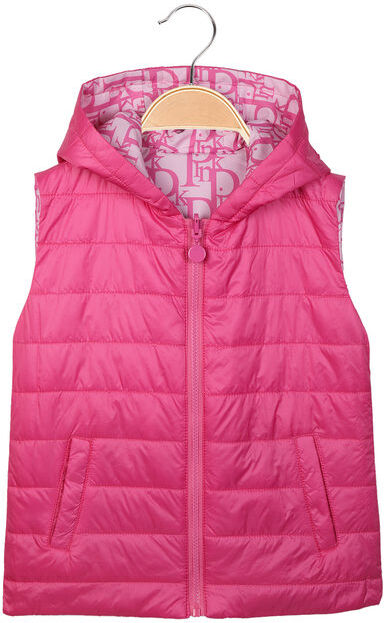 Bouny Baby Gilet da bambina reversibile con cappuccio Smanicato bambina Fucsia taglia 10