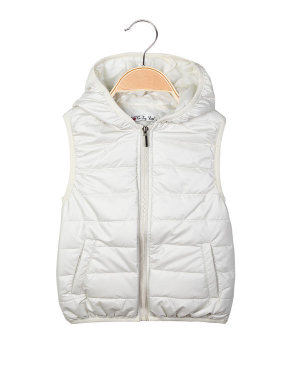 Smile Yes Gilet imbottito da bambina con cappuccio Smanicato bambina Beige taglia 10