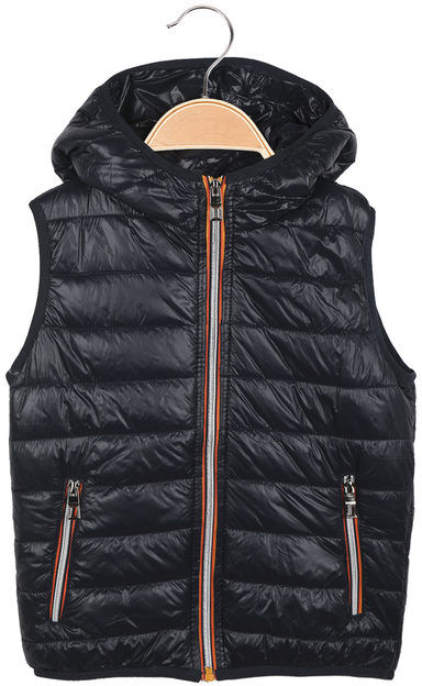 Holly Work Gilet imbottito da bambino con cappuccio Giacche Leggere bambino Blu taglia 12