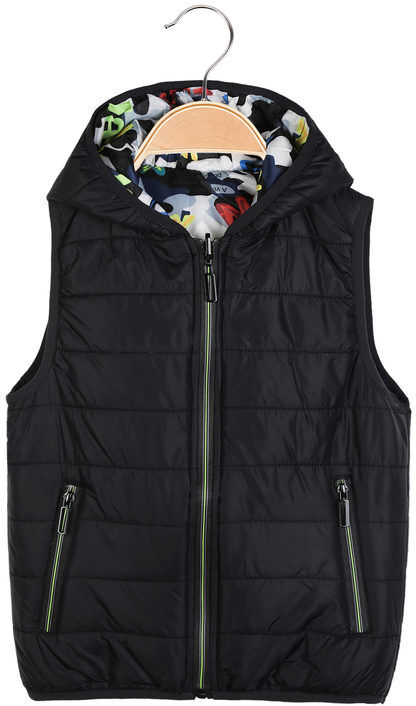 Sweet Gilet imbottito da bambino reversibile Smanicato bambino Nero taglia 04