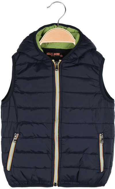 Hollywork Gilet imbottito da bambino Smanicato bambino Blu taglia 04