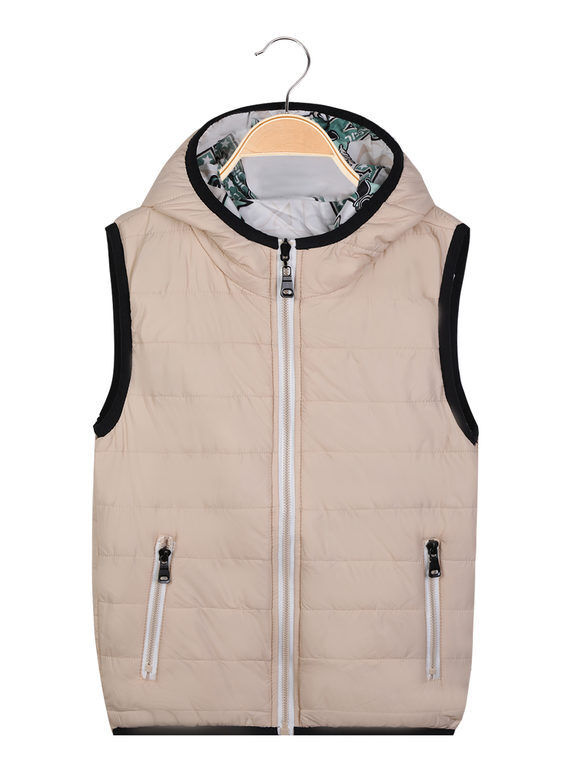 Mr Jek Gilet trapuntato da bambino reversibile Smanicato bambino Beige taglia 06