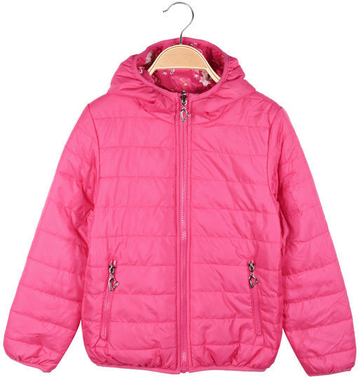 Pink Baby Giubbino da bambina reversibile con cappuccio Giacconi e Giubbotti bambina Fucsia taglia 14