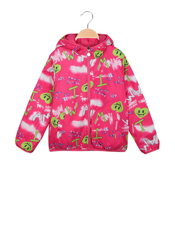 Pink Baby Giubbino da bambina reversibile con cappuccio Giacconi e Giubbotti bambina Fucsia taglia 14