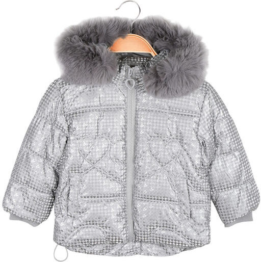 Yes ! Do Kid'S Giubbotto imbottito da neonata con cappuccio Giacconi e Giubbotti bambina Grigio taglia 12M