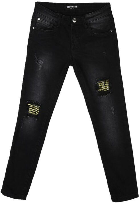 Bimbo Style Jeans neri con strappi Jeans Regular fit bambino Nero taglia 04