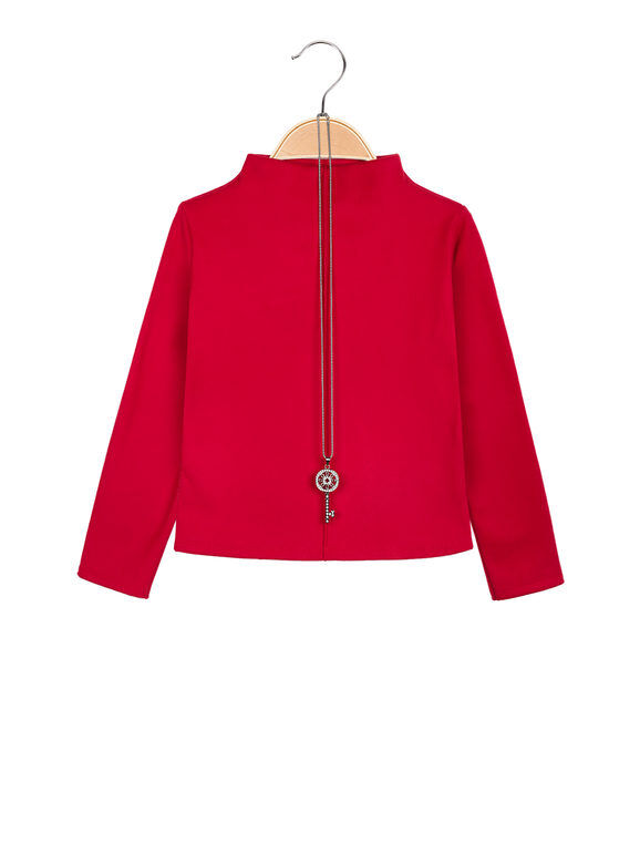 Solada Maglia da bambina accollata in pile Pullover bambina Rosso taglia 06