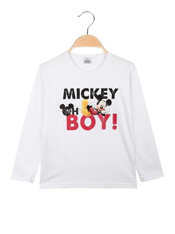 Disney Maglietta Topolino da bambino manica lunga T-Shirt Manica Lunga bambino Bianco taglia 05