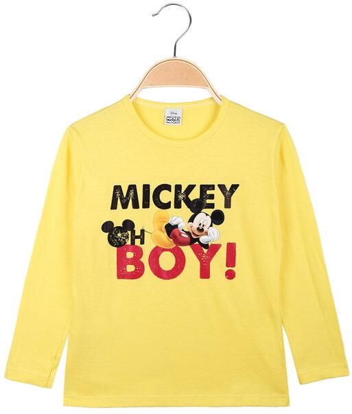 Disney Maglietta Topolino da bambino manica lunga T-Shirt Manica Lunga bambino Giallo taglia 05