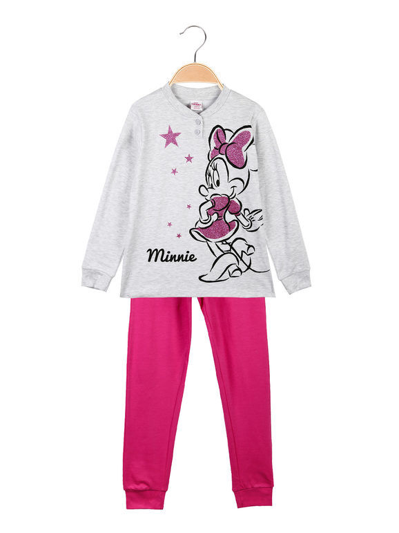 Disney Minnie pigiama da bambina in caldo cotone Pigiami bambina Grigio taglia 09