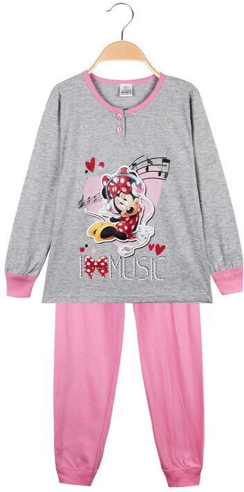 Disney Minnie pigiama lugo bambina in cotone Pigiami bambina Grigio taglia 07/08