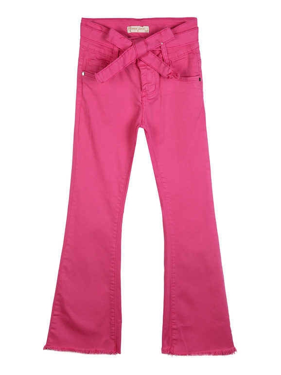 Sweet Pantaloni a zampa da bambina con cintura Pantaloni Casual bambina Fucsia taglia 14