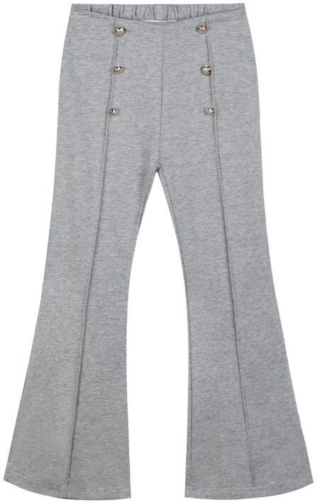 Sweet Pantaloni a zampa da ragazza con bottoni decorati Pantaloni Casual bambina Grigio taglia 16