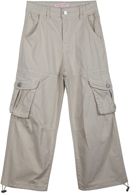 Hope Star Pantaloni cargo da bambina in cotone con coulisse sul fondo Pantaloni Casual bambina Beige taglia 12