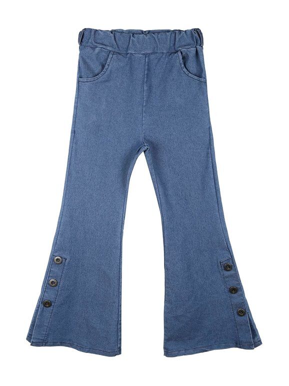 Mec Girl Pantaloni da bambina effetto jeans a zampa Jeans Slim fit bambina Jeans taglia 04