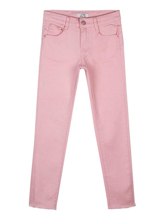 J Y Pantaloni di cotone rosa Pantaloni Casual bambina Rosa taglia 14