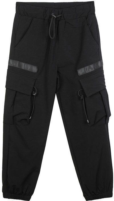 Small Gang Pantaloni impermeabili da ragazzo con tasconi e polsini Pantaloni Casual bambino Nero taglia 10