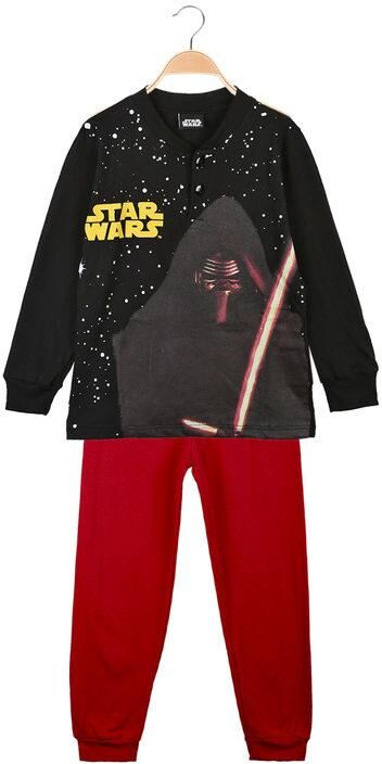 Star Wars Piagiama lungo da bambino in cototne Pigiami bambino Nero taglia 03/04