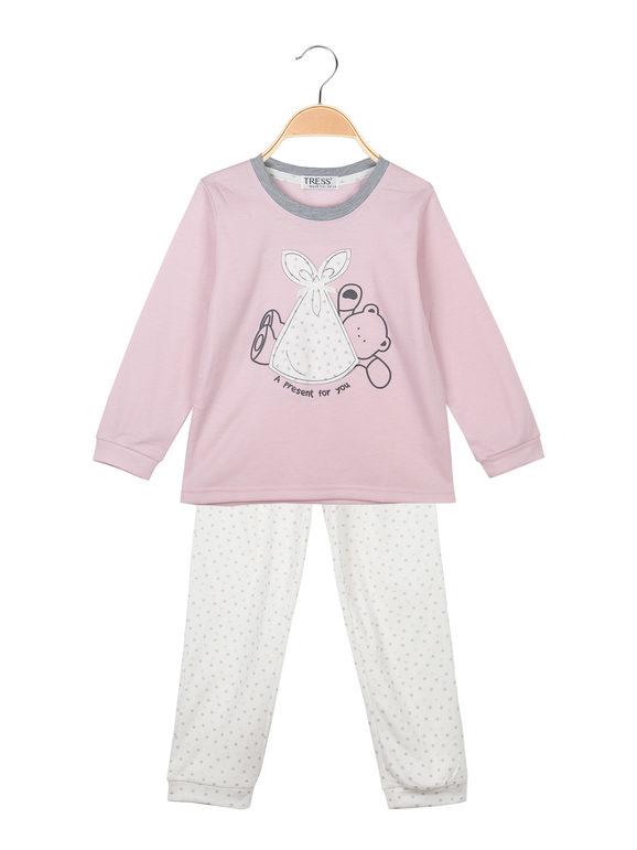 Tress Pigiama bimba in caldo cotone 2 pezzi Pigiami bambina Rosa taglia 02/03