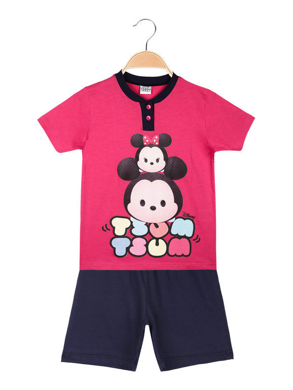 Disney Pigiama corto da bambina in cotone Pigiami bambina Rosso taglia 03/04