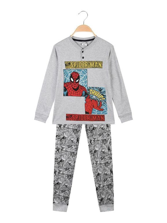 Marvel Pigiama da bambino in caldo cotone Pigiami bambino Grigio taglia 09