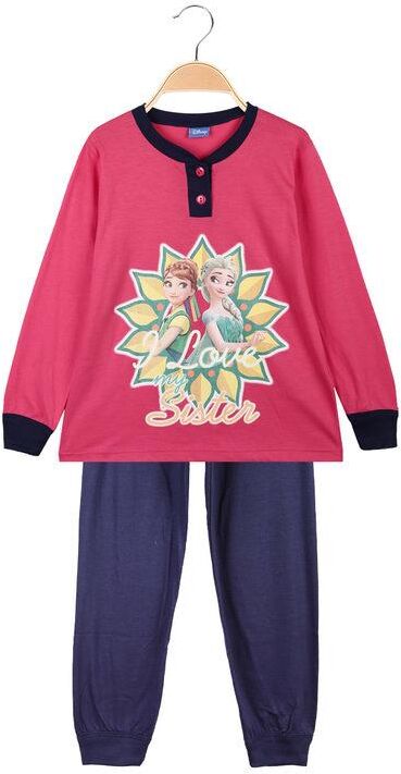 Disney Pigiama lungo bambina in cotone Anna E Elsa Pigiami bambina Fucsia taglia 03/04