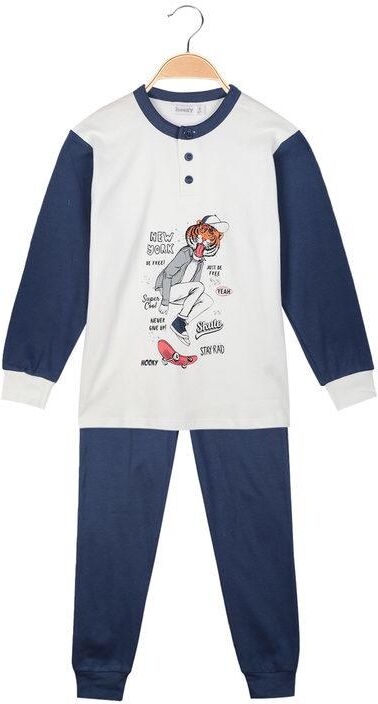 Hooky Pigiama lungo bambino con stampa disegno Pigiami bambino Bianco taglia 04