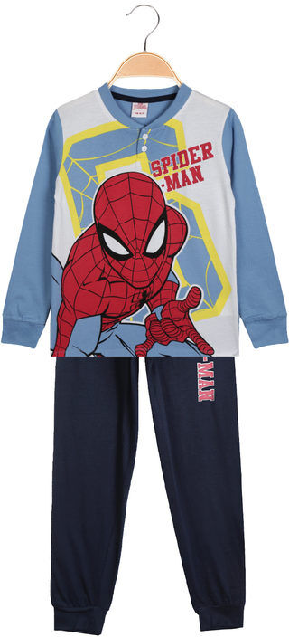 Marvel Pigiama lungo da bambino in cotone Pigiami bambino Blu taglia 05/06