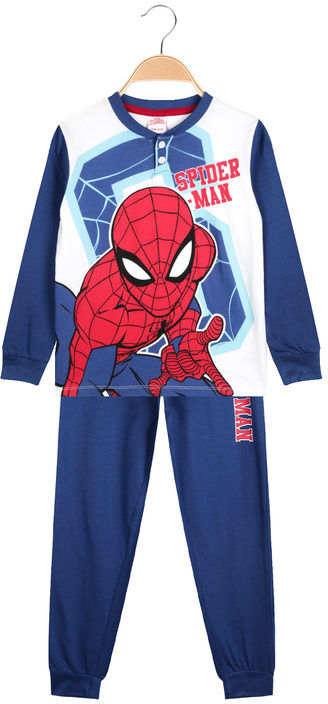 Marvel Pigiama lungo da bambino in cotone Pigiami bambino Blu taglia 07/08