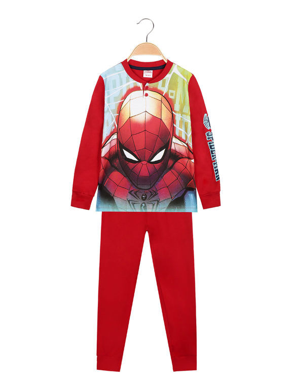 Marvel Pigiama lungo in caldo cotone da bambino con stampa Pigiami bambino Rosso taglia 05/06