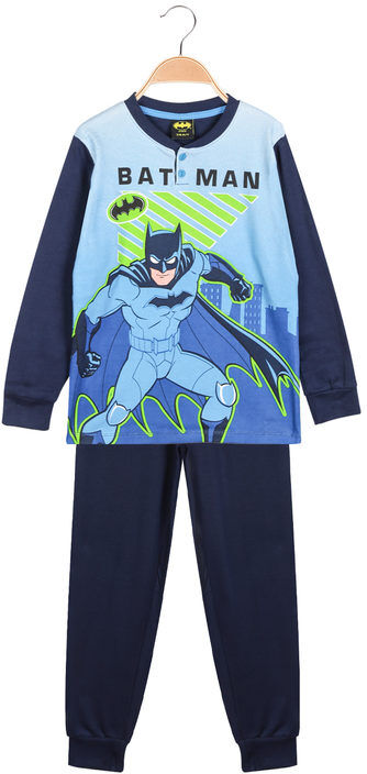 Batman Pigiama lungo in caldo cotone da bambino Pigiami bambino Blu taglia 09/10