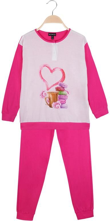 Mix'N Match Pigiama lungo in cotone bambina Pigiami bambina Bianco taglia 04