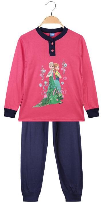 Disney Pigiama lungo in cotone Elsa e Anna Pigiami bambina Fucsia taglia 03/04