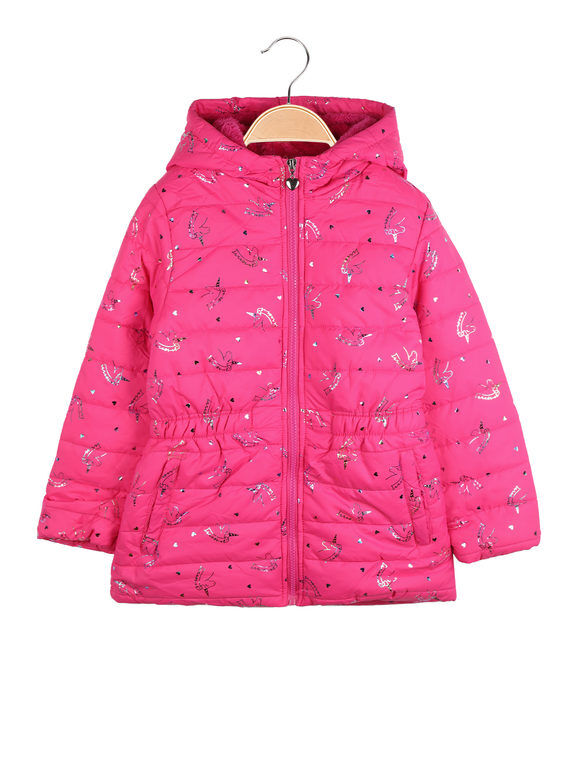 Luisa Chic Piumino con unicorni da bambina con cappuccio Giacconi e Giubbotti bambina Fucsia taglia 12