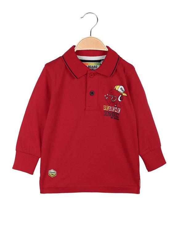 Be Board Polo da neonato a manica lunga T-Shirt Manica Lunga bambino Rosso taglia 12M