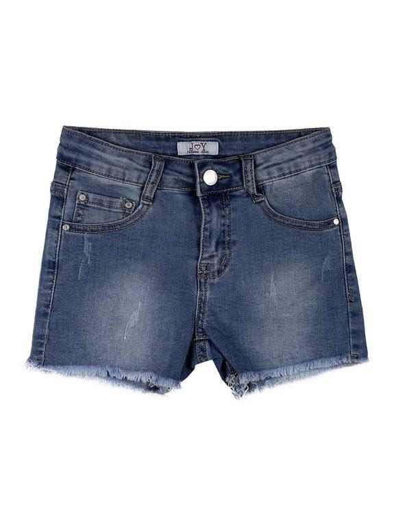 Fashion Jeans Shorts bambina in denim con stampe sul retro Shorts bambina Jeans taglia 06
