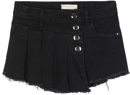 Sweet Shorts in jeans effetto gonna da bambina Shorts bambina Nero taglia 08