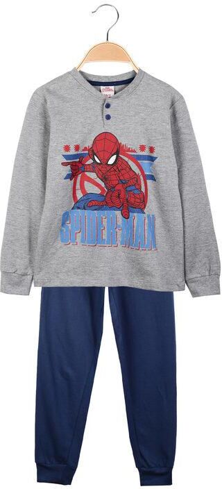 Marvel Spider Man pigiama lungo in cotone felpato Pigiami bambino Grigio taglia 03