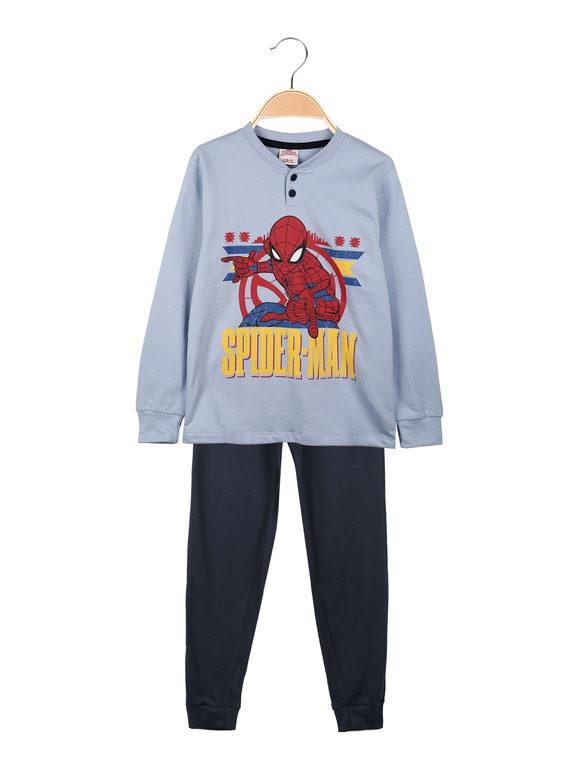 Marvel Spider Man pigiama lungo in cotone felpato Pigiami bambino Blu taglia 03