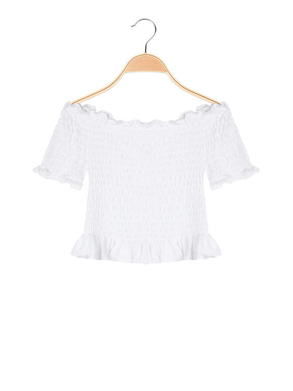 Solada T-shirt cropped da bambina T-Shirt Manica Corta bambina Bianco taglia 12