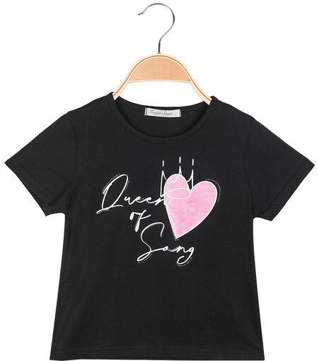 Hope Star T-shirt da bambina con stampa e strass T-Shirt Manica Corta bambina Nero taglia 12